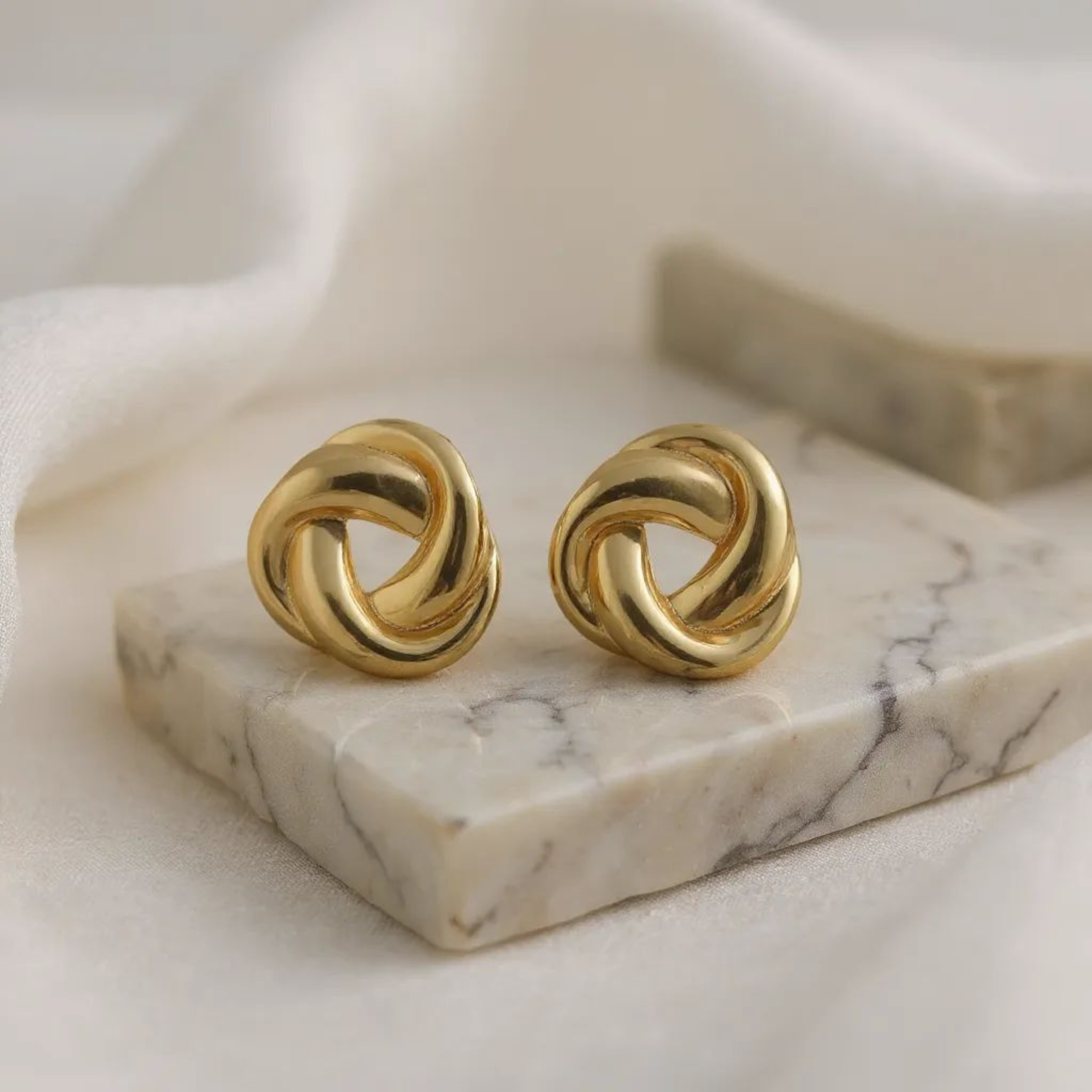 Spiral Hoops 18K Gold Plated Earrings