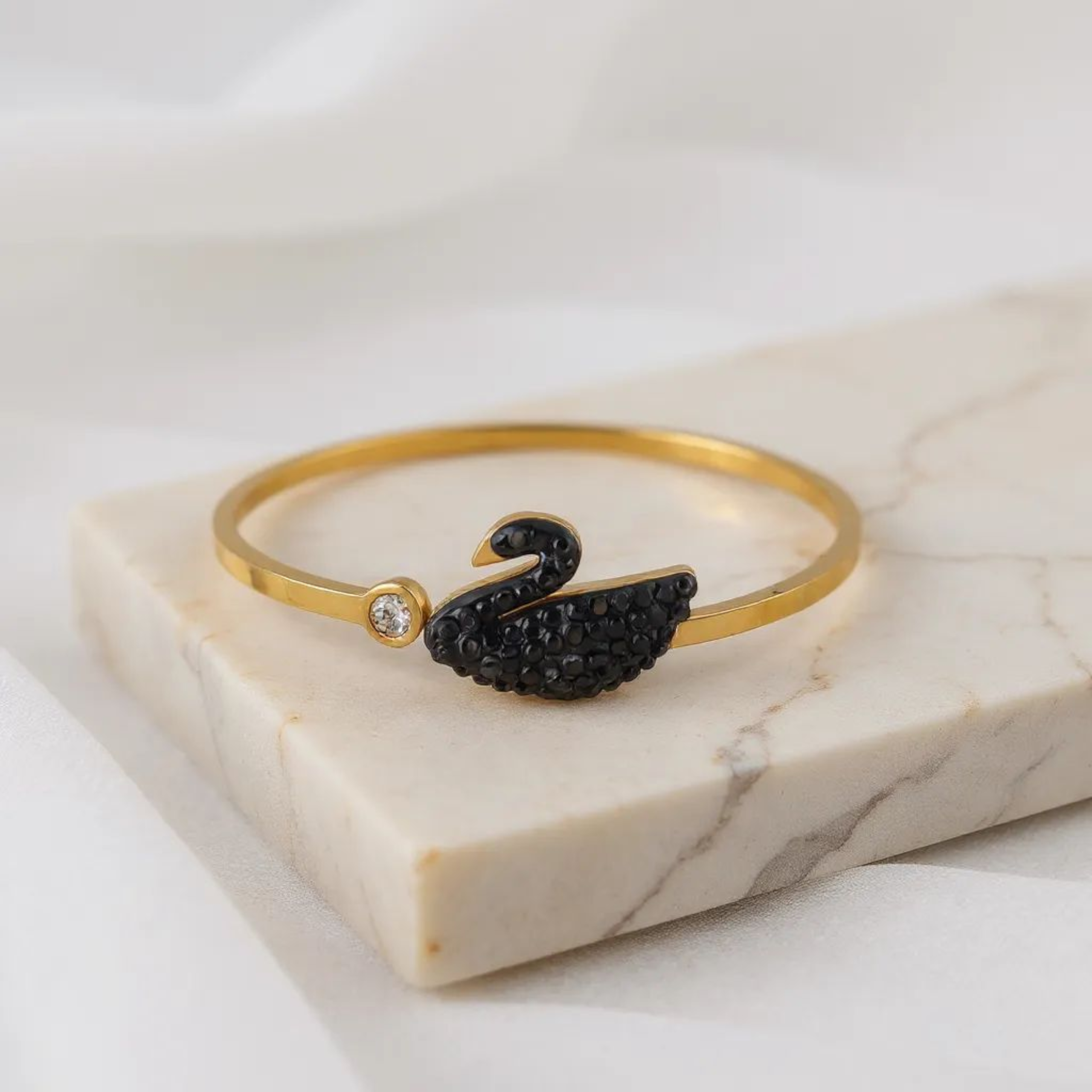 Black Swan 18K Gold Plated Handcuff