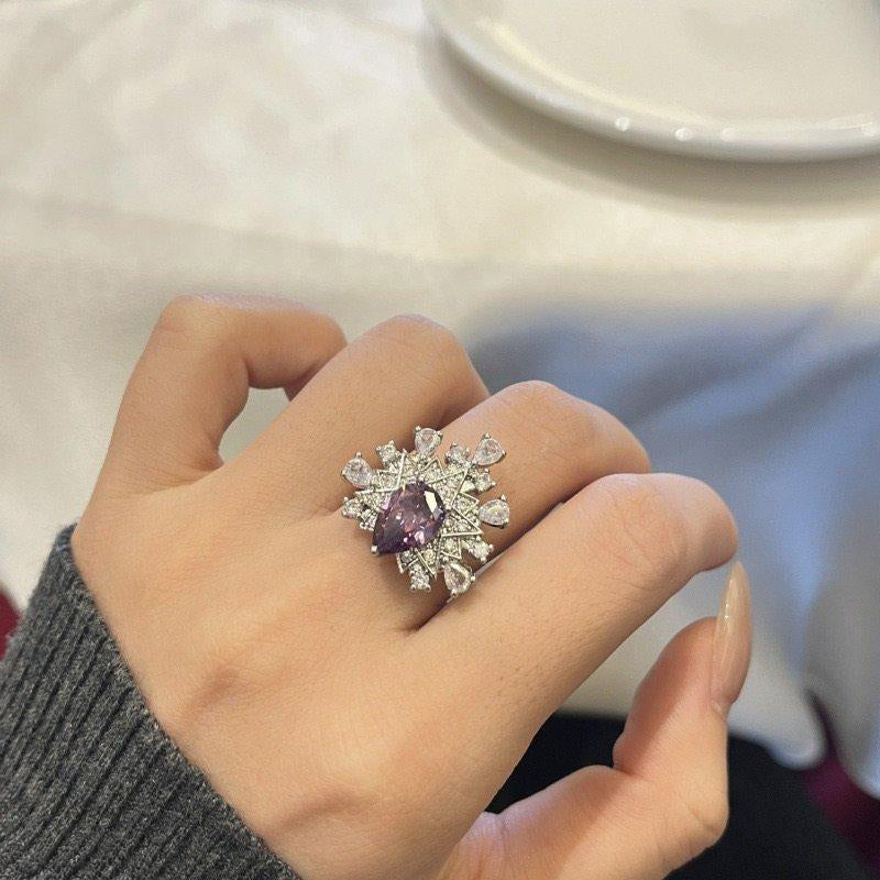 Imperial Frost Silver Plated Ring (Adjustable)