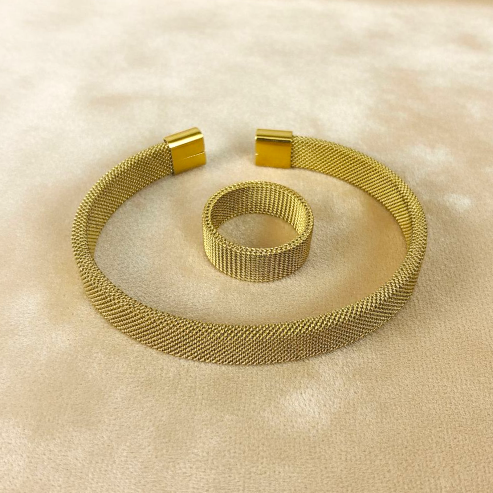 Mesh Style 18K Gold Plated Set