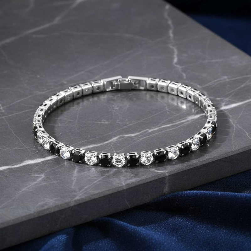 Monochrome Aura Silver Plated Bracelet