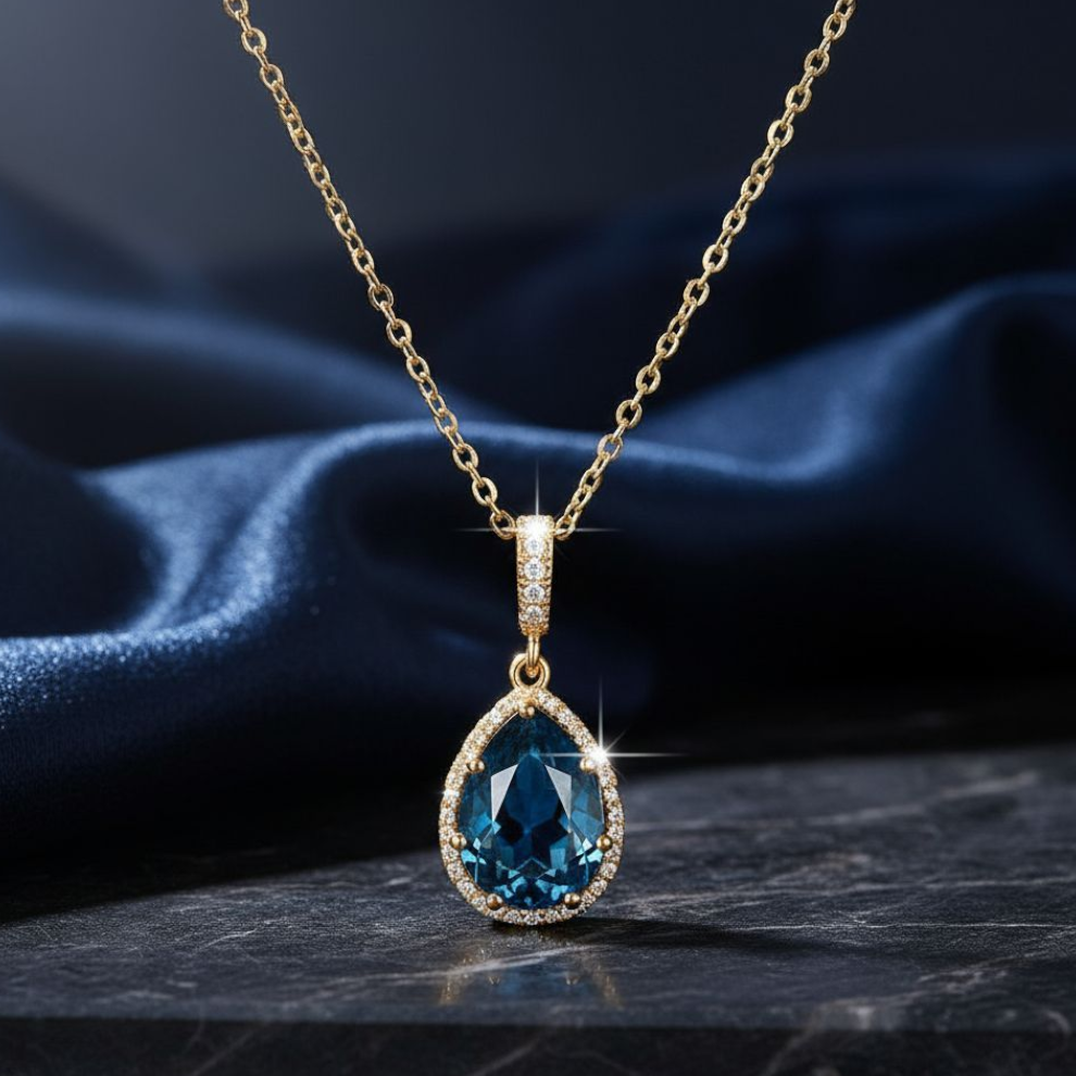 Deep Emarald Gold Plated Necklace