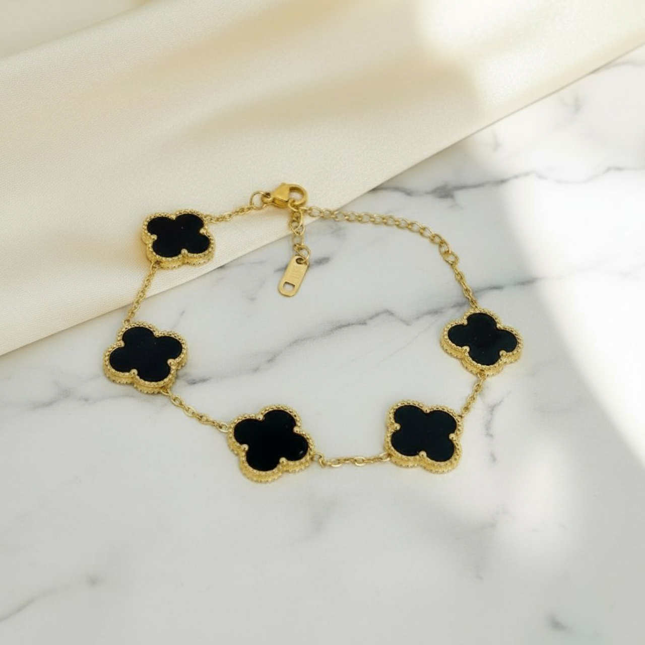 Black Clover 18K Gold Plated Bracelet