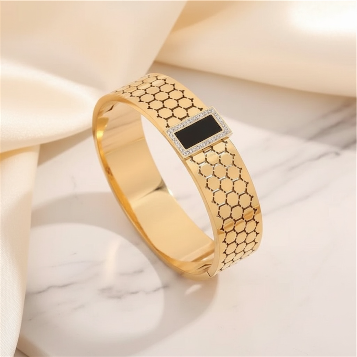 Golden Hexa 18K Gold Plated Handcuff