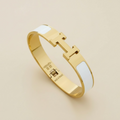 White Minimal 18K Gold Plated Handcuff