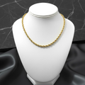 Twisted Rope 18K Gold Plated Necklace