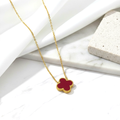 Red Clover 18K Gold Plated Necklace