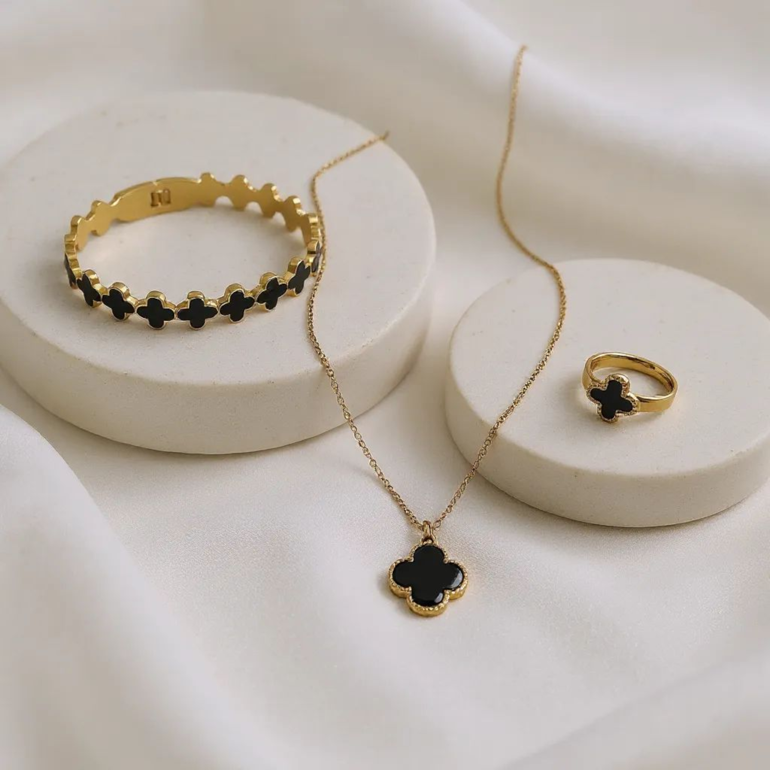 Black Clover 18K Gold Plated Set