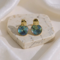 Abalone 18K Gold Plated Studs