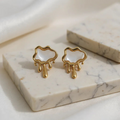 Raindrop Cloud White 18K Gold Plated Studs