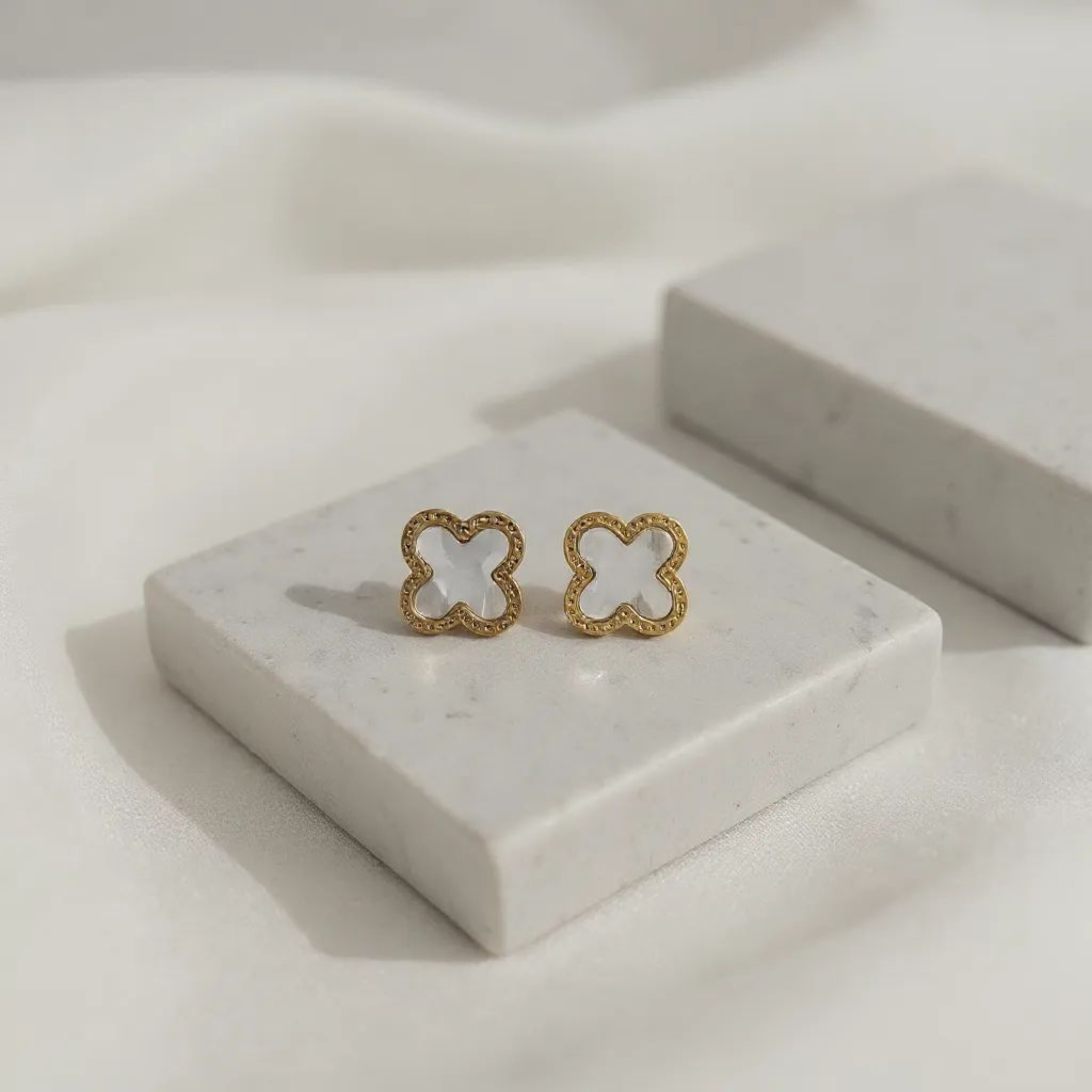 Four Leaf Clover 18K Gold Plated Earrings