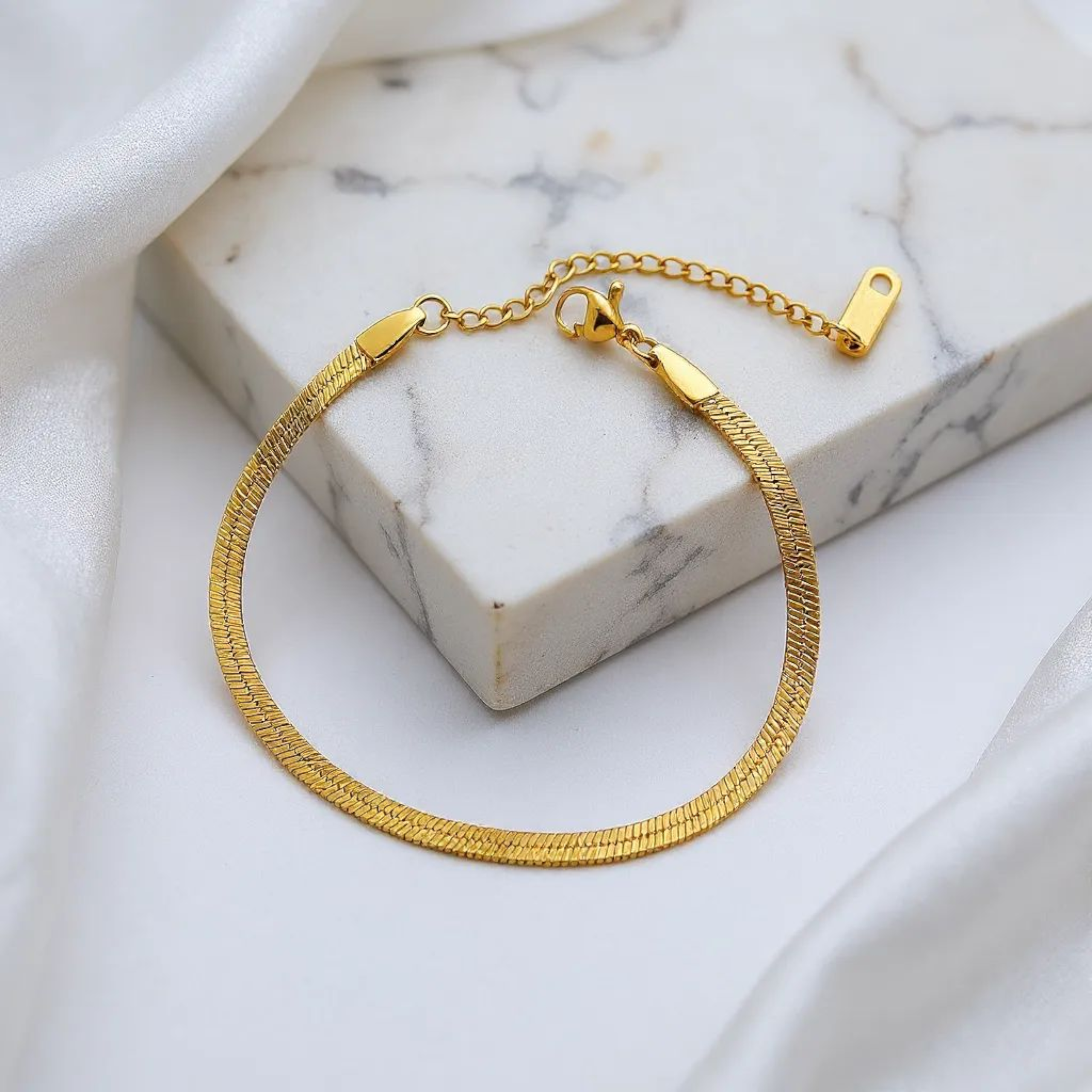Gold Snake Style 18K Gold Plated Bracelet