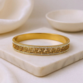 Greek Key Diamond 18K Gold Plated Handcuff