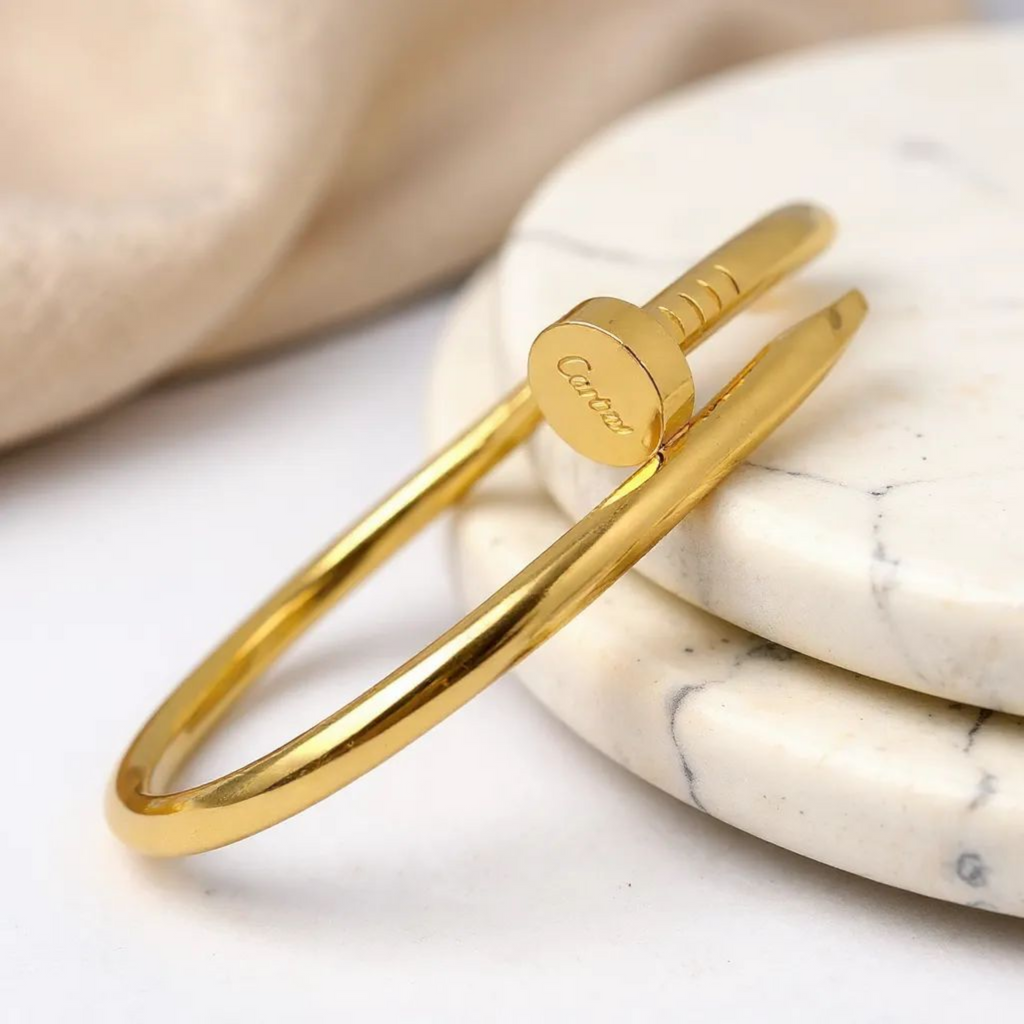 Nail Style 18K Gold Plated Handcuff