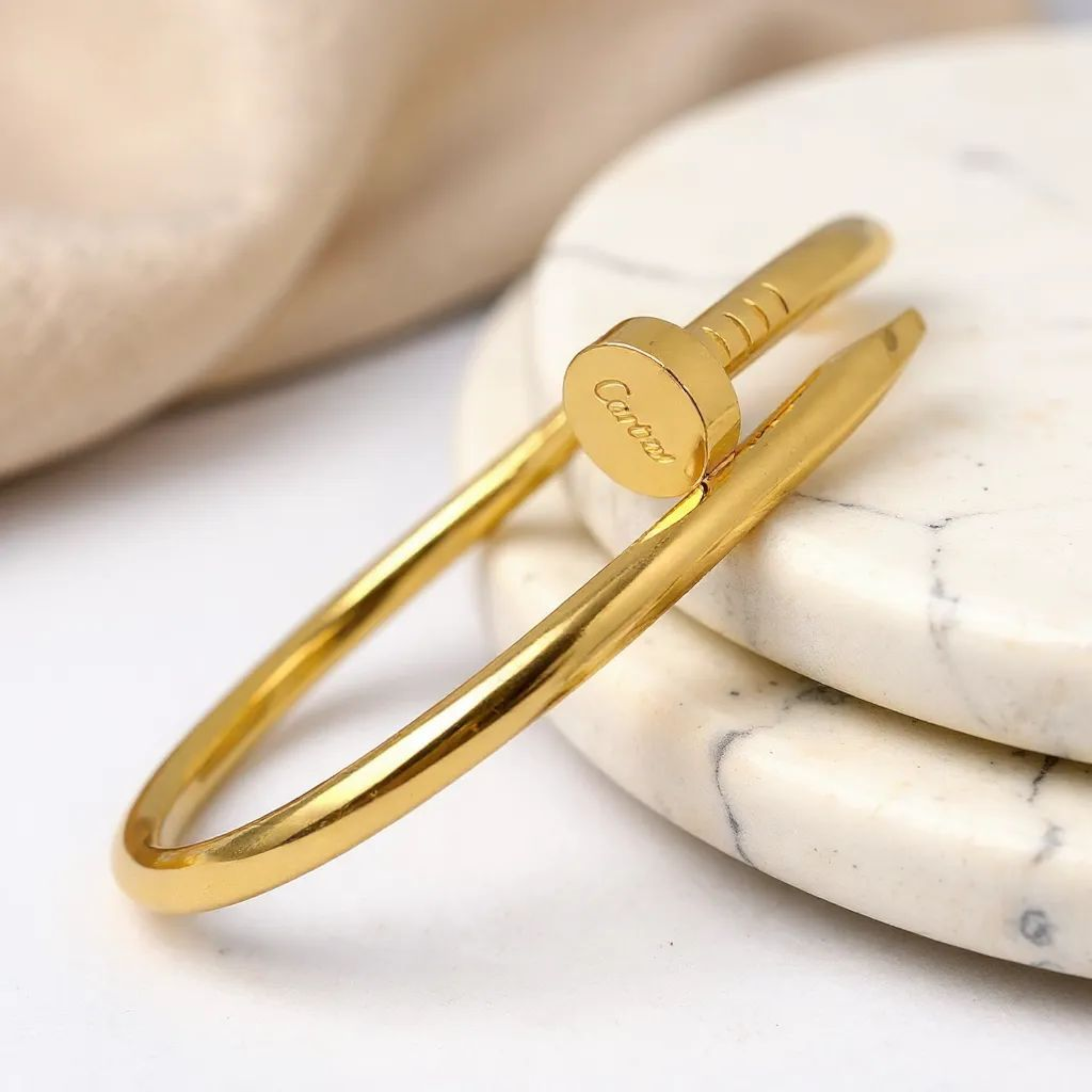 Nail Style 18K Gold Plated Handcuff
