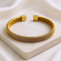 Mesh Style 18K Gold Plated Handcuff