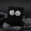Sparkling Rose Silver Plated Studs