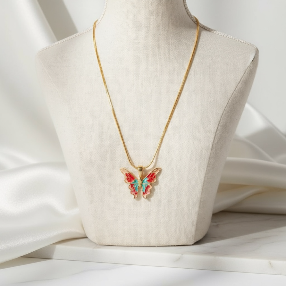 Aurora Wings Gold Plated Necklace
