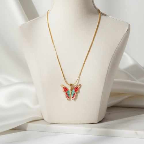 Aurora Wings Gold Plated Necklace