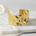 Ripple Shine 18K Gold Plated Handcuff