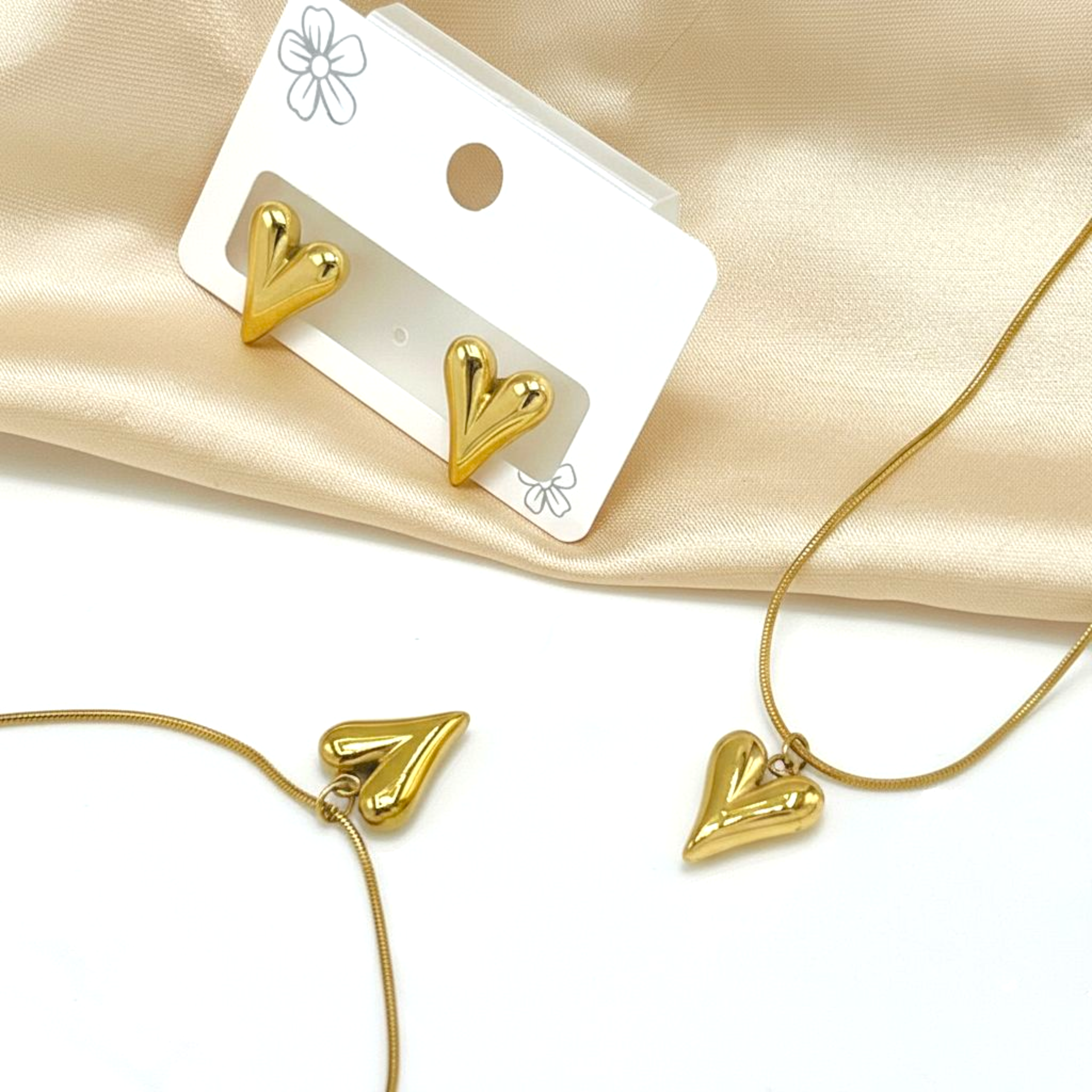 Heartdrop 18K Gold Plated Set
