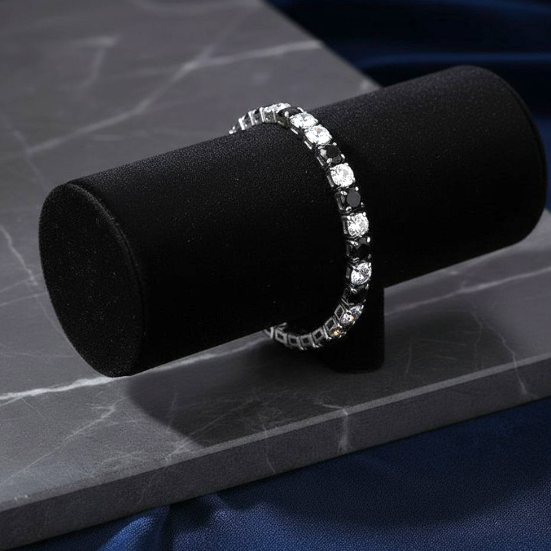 Monochrome Aura Silver Plated Bracelet