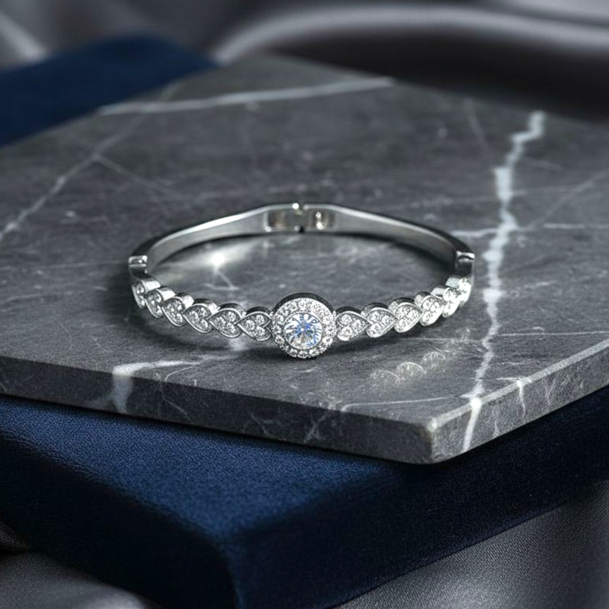 Eternal Spark Diamond Silver Plated Bracelet