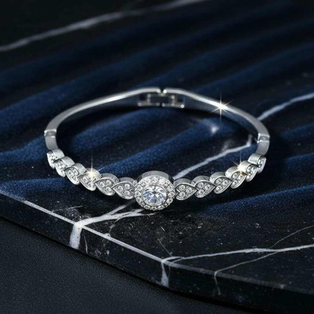Eternal Spark Diamond Silver Plated Bracelet