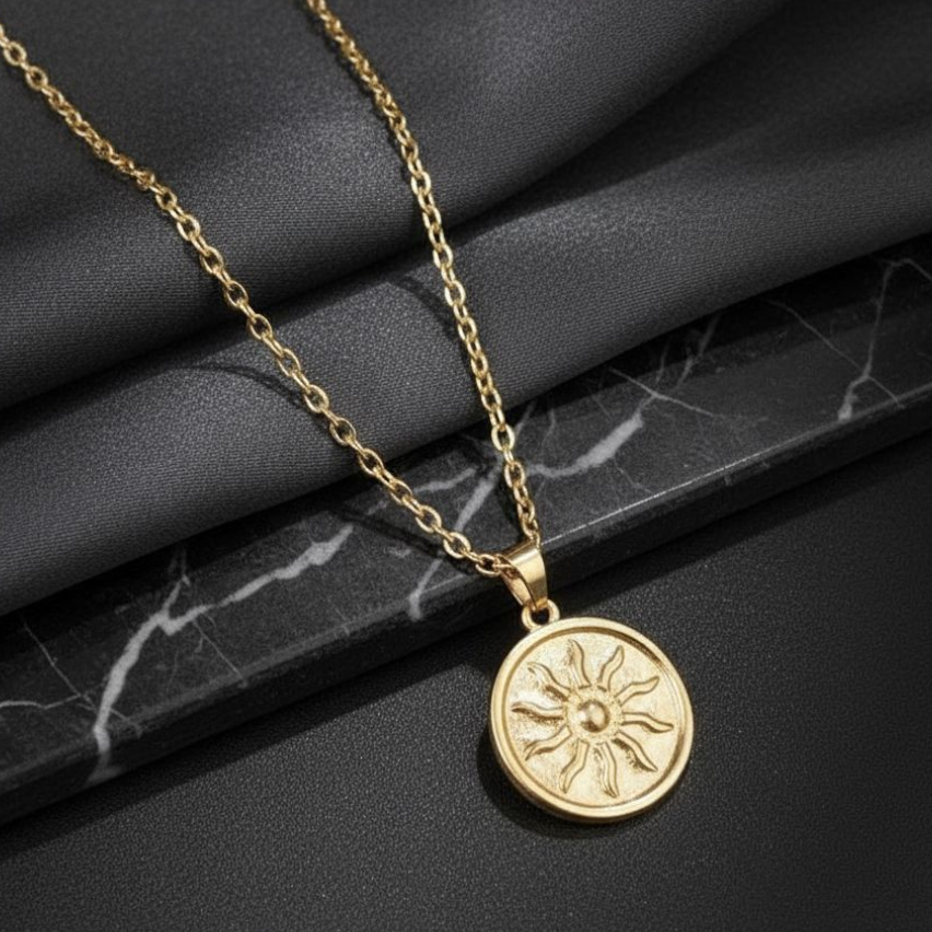 Vintage Coin Gold Plated Necklace