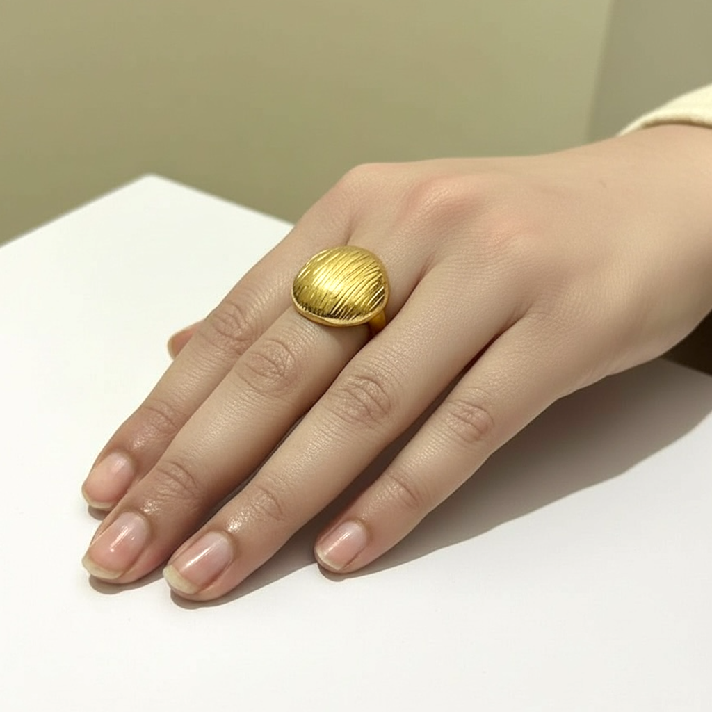 Orbit 18K Gold Plated Ring (Adjustable)